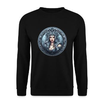 Goth Fille Gothique Bleu Médiéval Mystique - Sweat-shirt Unisexe - noir - Devant - Alina (178cm) & Michal (187cm)