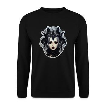 Goth Fille Gothique Femme Mystique Sorcière Noire - Sweat-shirt Unisexe - noir - Devant - Alina (178cm) & Michal (187cm)