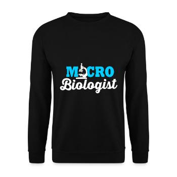 Mikrobiologie Biologie Biologisch Wissenschaft - Unisex Pullover - Schwarz - Vorne - Alina (178cm) & Michal (187cm)