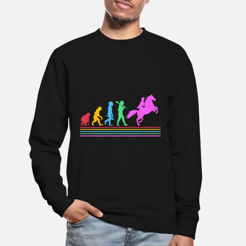 Évolution des courses de chevaux Sweat-shirt Unisexe