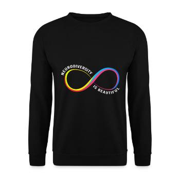 Autismus Gehirn Autist Asperger Neurodiversity - Unisex Pullover - Schwarz - Vorne - Alina (178cm) & Michal (187cm)