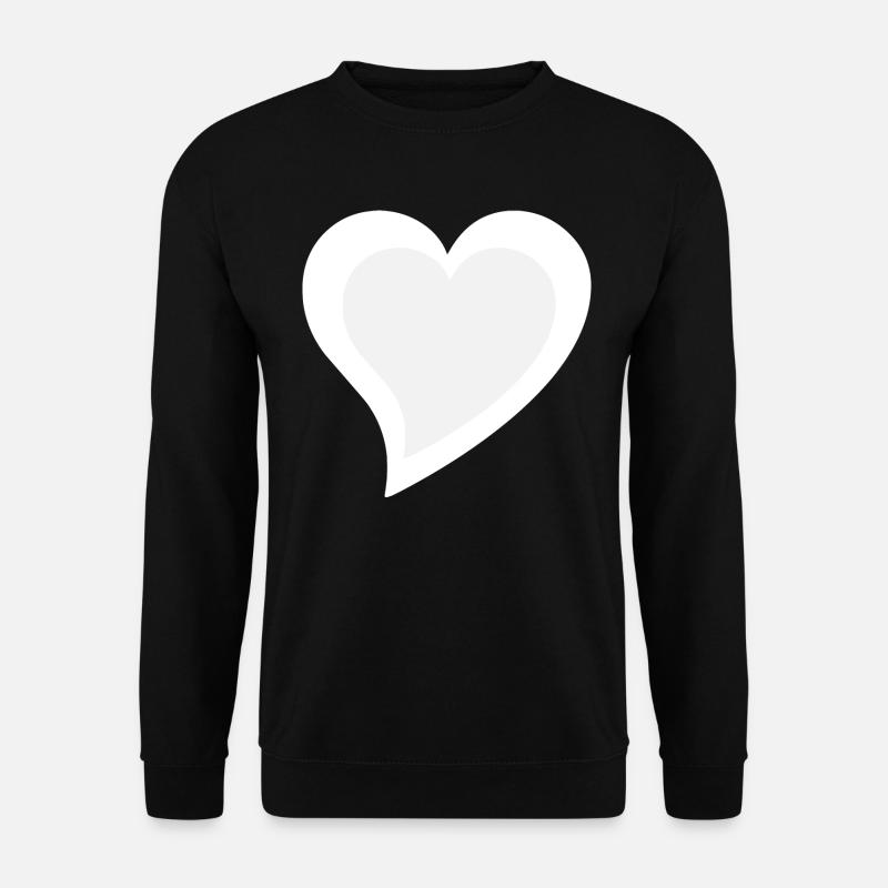 Herz weis - Unisex Pullover - Schwarz