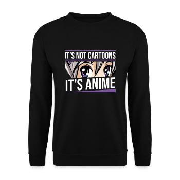 Ce ne sont pas des dessins animés, c'est de l'anime drôle au Japon Manga - Sweat-shirt Unisexe - noir - Devant - Alina (178cm) & Michal (187cm)