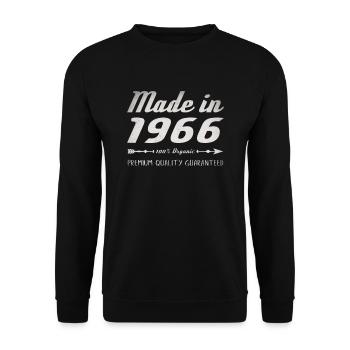Made In 1966 Birthday Gift 56 Years Retro - Unisex Sweatshirt - black - Front - Alina (178cm) & Michal (187cm)