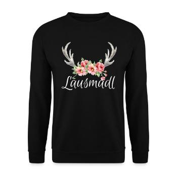 Lausmadl Party - Unisex Pullover - Schwarz - Vorne - Alina (178cm) & Michal (187cm)