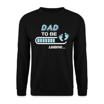 zukünftiger Vater. Warten Sie auf Geburtsgeschenk - Unisex Pullover - Schwarz - Vorne - Alina (178cm) & Michal (187cm)