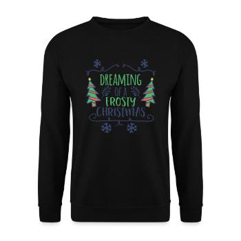 Frohe Weihnachten - Unisex Pullover - Schwarz - Vorne - Alina (178cm) & Michal (187cm)