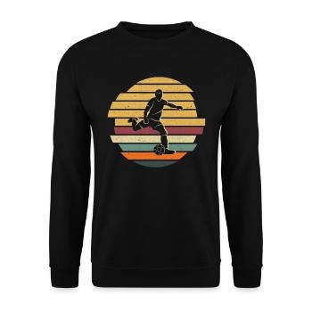 Fußballer Fußball Fußballspieler - Unisex Pullover - Schwarz - Vorne - Alina (178cm) & Michal (187cm)