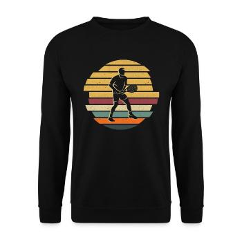 Joueur de tennis Vintage Tennis Club Joueur de tennis - Sweat-shirt Unisexe - noir - Devant - Alina (178cm) & Michal (187cm)