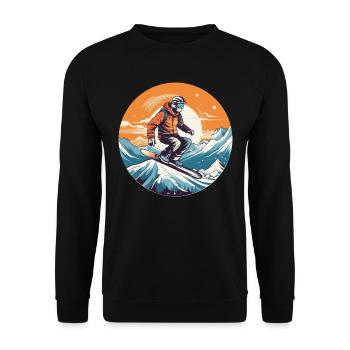 Snowboard ou ski puis après-ski - Sweat-shirt Unisexe - noir - Devant - Alina (178cm) & Michal (187cm)