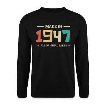 Legendär seit 1947 Original 1947 - Unisex Pullover - Schwarz - Vorne - Alina (178cm) & Michal (187cm)