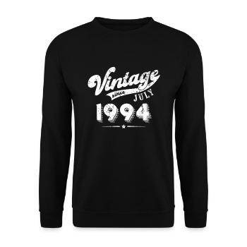 Millésime depuis Juillet 1994 Cadeau d’anniversaire - Sweat-shirt Unisexe - noir - Devant - Alina (178cm) & Michal (187cm)