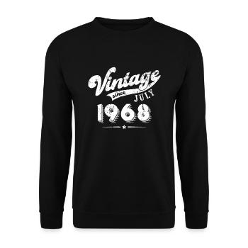 Millésime depuis Juillet 1968 Cadeau d’anniversaire - Sweat-shirt Unisexe - noir - Devant - Alina (178cm) & Michal (187cm)