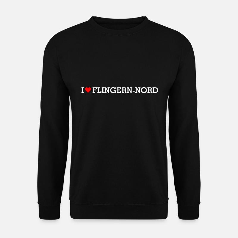I LOVE DÜSSELDORF FLINGERN NORD W - Unisex Pullover - Schwarz
