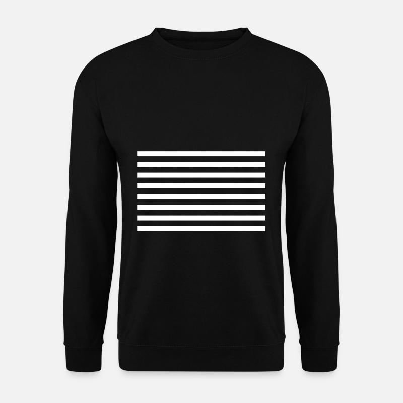 Lines pattern horizontal - Unisex Sweatshirt - black