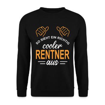 Ruhestand cooler Rentner Pension - Unisex Pullover - Schwarz - Vorne - Alina (178cm) & Michal (187cm)