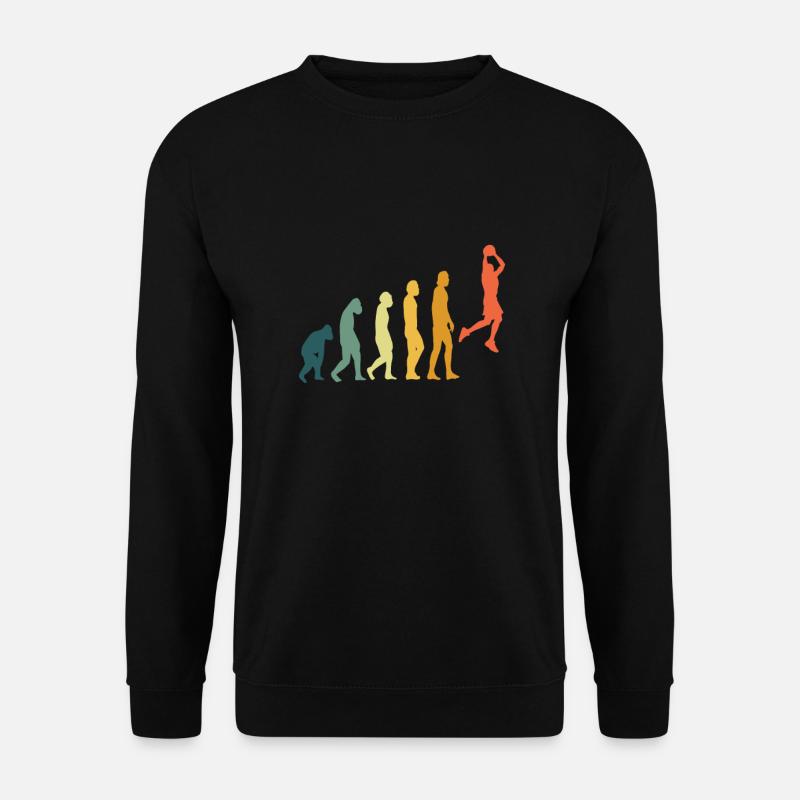 Basketball Evolution Dunking Retro - Unisex Pullover - Schwarz
