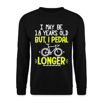 18 years old anniversary cycling 18 th - Unisex Sweatshirt - black - Front - Alina (178cm) & Michal (187cm)