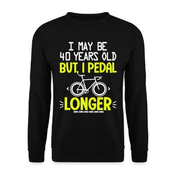 40 years old anniversary cycling 40 th - Unisex Sweatshirt - black - Front - Alina (178cm) & Michal (187cm)