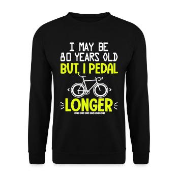 80 years old anniversary cycling 80 th - Unisex Sweatshirt - black - Front - Alina (178cm) & Michal (187cm)