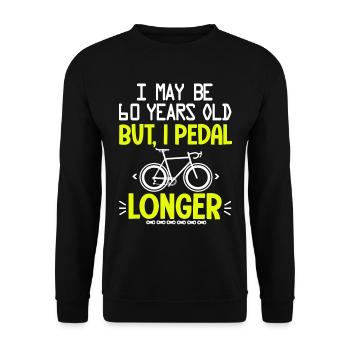 60 years old anniversary cycling 60 th - Unisex Sweatshirt - black - Front - Alina (178cm) & Michal (187cm)