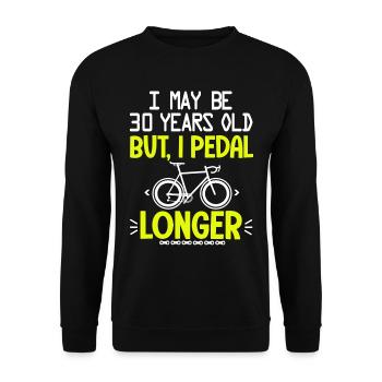 30 years old anniversary cycling 30 th - Unisex Sweatshirt - black - Front - Alina (178cm) & Michal (187cm)
