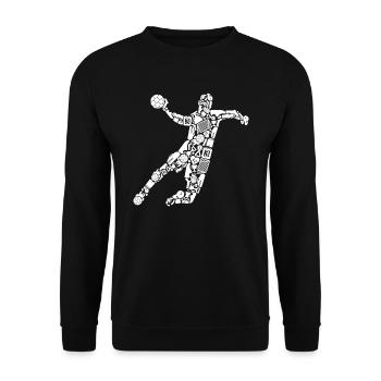 Symboles de handball Handball Sports Handball Joueur de handball - Sweat-shirt Unisexe - noir - Devant - Alina (178cm) & Michal (187cm)