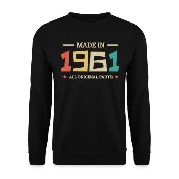 Légendaire Depuis 1961 Original 1961 - Sweat-shirt Unisexe - noir - Devant - Alina (178cm) & Michal (187cm)