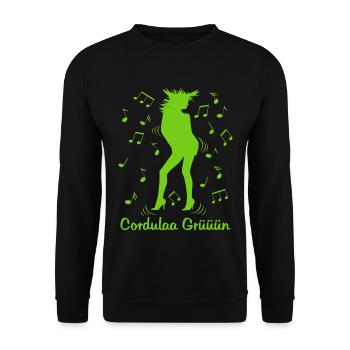 Cordula dance party costume green Mallorca Carnival - Unisex Sweatshirt - black - Front - Alina (178cm) & Michal (187cm)