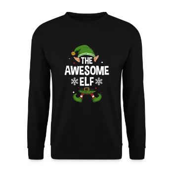 Le groupe familial Awesome Elf Party Matching X-Mas - Sweat-shirt Unisexe - noir - Devant - Alina (178cm) & Michal (187cm)