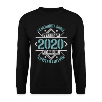 Legendär seit Januar 2020 limitierte Edition - Unisex Pullover - Schwarz - Vorne - Alina (178cm) & Michal (187cm)