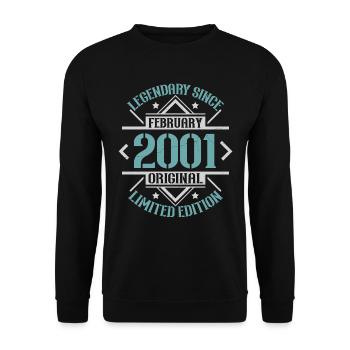 Legendär seit Februar 2001 limitierte Auflage - Unisex Pullover - Schwarz - Vorne - Alina (178cm) & Michal (187cm)
