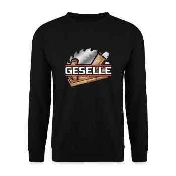 Geselle Abschluss der Ausbildung zum Tischler - Unisex Pullover - Schwarz - Vorne - Alina (178cm) & Michal (187cm)
