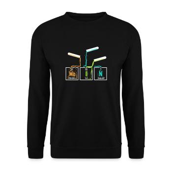 Chimie Moin Chimiste Assistant de laboratoire chimique Étudiant - Sweat-shirt Unisexe - noir - Devant - Alina (178cm) & Michal (187cm)