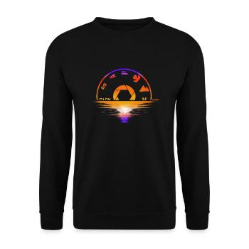 Camera Wheel Design for Photographer Female Photographer - Unisex Sweatshirt - black - Front - Alina (178cm) & Michal (187cm)
