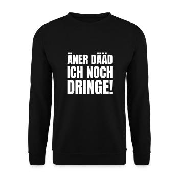 Pfalz Dialekt Geschenk Pfälzer Weinkerwe I Äner - Unisex Pullover - Schwarz - Vorne - Alina (178cm) & Michal (187cm)