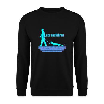 Software Entwickler Geschenk Programmierer Exe - Unisex Pullover - Schwarz - Vorne - Alina (178cm) & Michal (187cm)