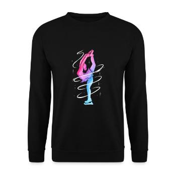 Cadeau de patineur artistique pour le patinage artistique - Sweat-shirt Unisexe - noir - Devant - Alina (178cm) & Michal (187cm)