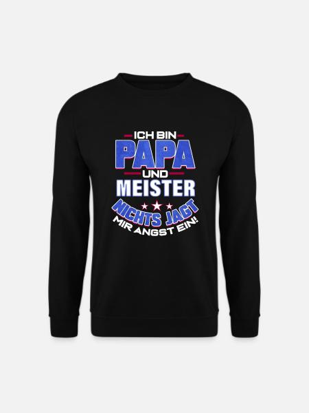 Meister Abschluss Papa Geschenk Meisterbrief - Unisex Pullover - Schwarz