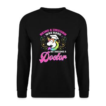 Mme docteur diplôme Ph.D. drôle cadeau - Sweat-shirt Unisexe - noir - Devant - Alina (178cm) & Michal (187cm)