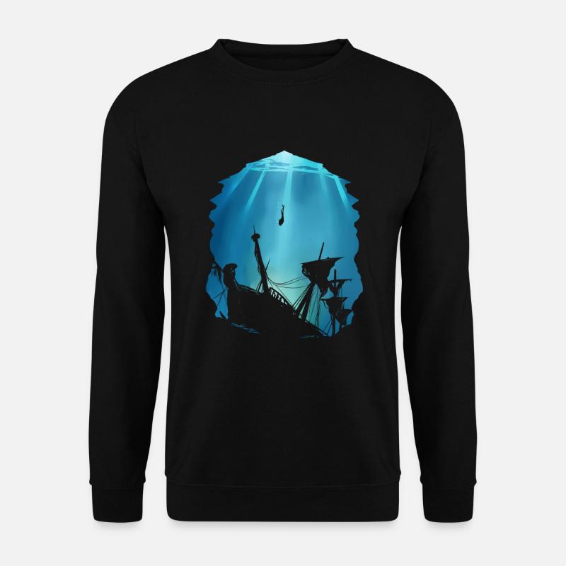 Wrack Taucher Geschenk für Schiffswrack - Unisex Pullover - Schwarz