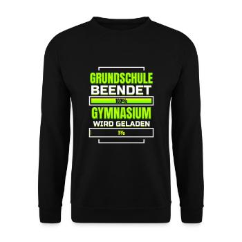 Grundschule Abschluss Schule Grundschulabschluss - Unisex Pullover - Schwarz - Vorne - Alina (178cm) & Michal (187cm)