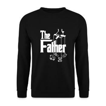 Cadeau fête du père père fille famille papa famille - Sweat-shirt Unisexe - noir - Devant - Alina (178cm) & Michal (187cm)