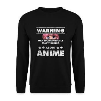 Anime - Unisex Pullover - Schwarz - Vorne - Alina (178cm) & Michal (187cm)