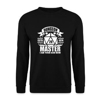 D20 Dungeon Fantasy RPG Gaming Gift - Unisex Sweatshirt - black - Front - Alina (178cm) & Michal (187cm)