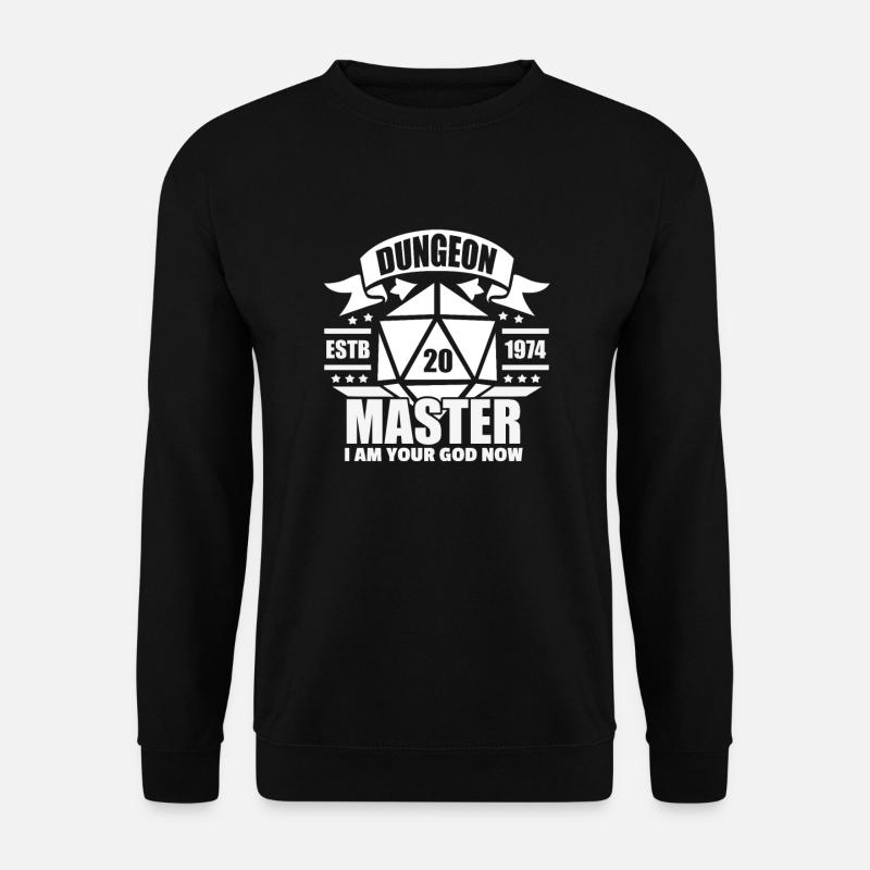 D20 Dungeon Fantasy Rollenspiel Gaming Geschenk - Unisex Pullover - Schwarz