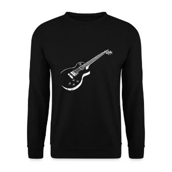 Guitarist Guitar Musician Band Instrument Cadeau - Sweat-shirt Unisexe - noir - Devant - Alina (178cm) & Michal (187cm)