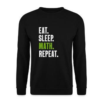 maths - Unisex Sweatshirt - black - Front - Alina (178cm) & Michal (187cm)