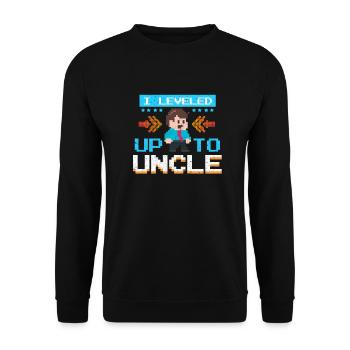 Uncle Gamer niece nephew gambling family gift - Unisex Sweatshirt - black - Front - Alina (178cm) & Michal (187cm)