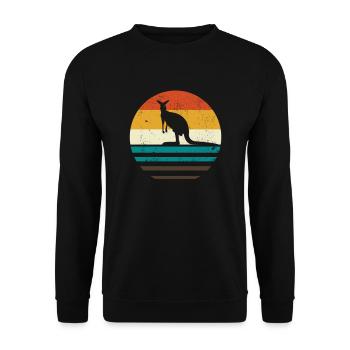 Känguru - Unisex Pullover - Schwarz - Vorne - Alina (178cm) & Michal (187cm)